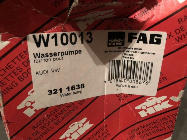 HK / FAG Wasserpumpe VW/Audi 3211638 A6 C4 2.6,.